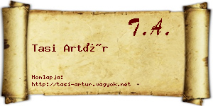 Tasi Artúr névjegykártya